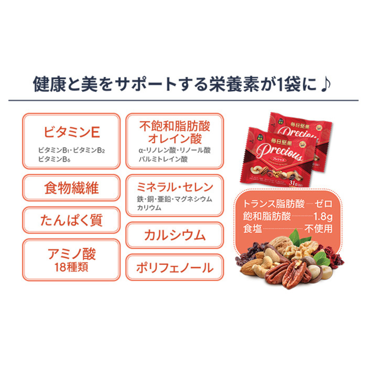 毎日堅果プレシャス75袋セット+プレゼント7袋付き 毎日堅果 - QVC.jp