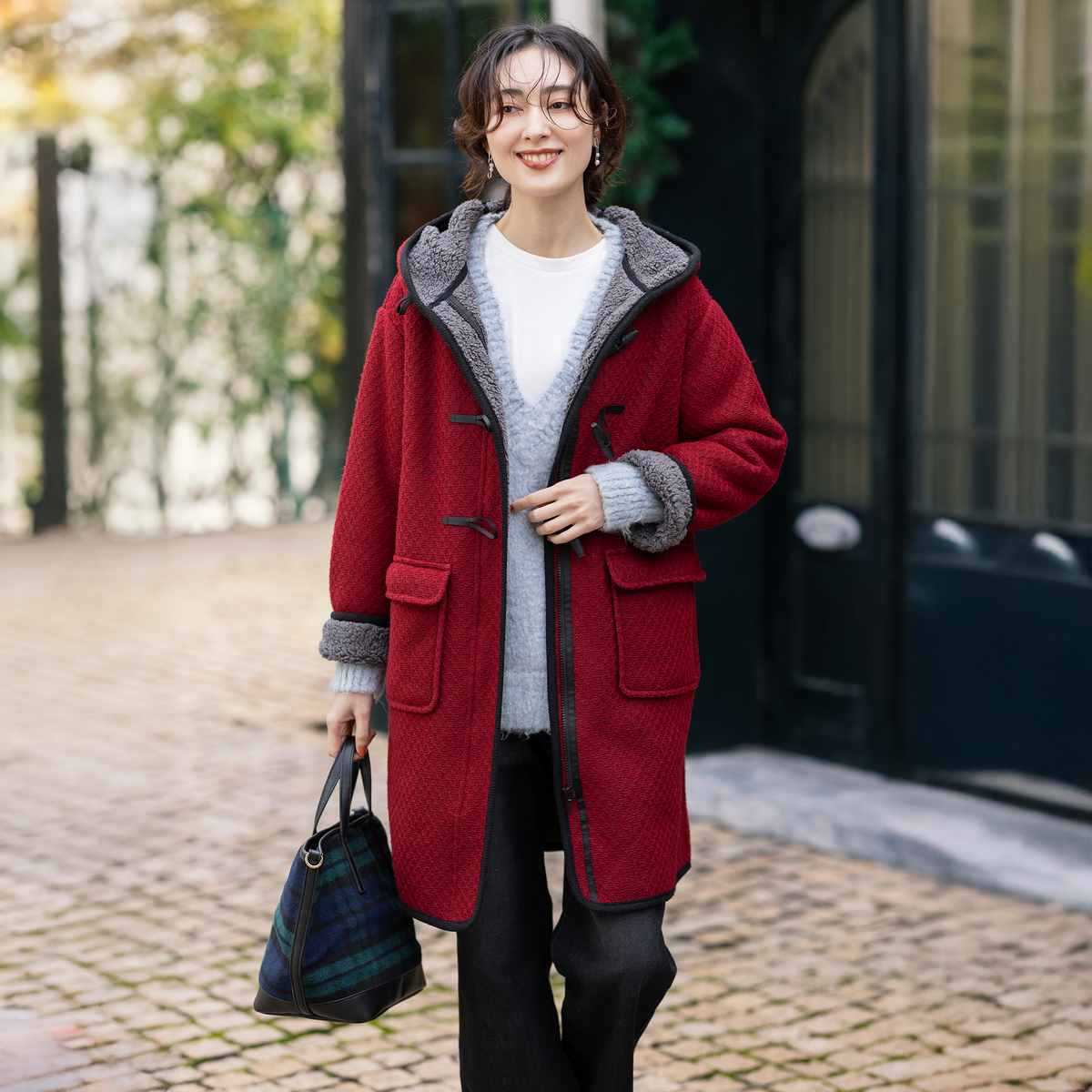 calma ボアボンディング ロングダッフルコート エスパスデカルマ