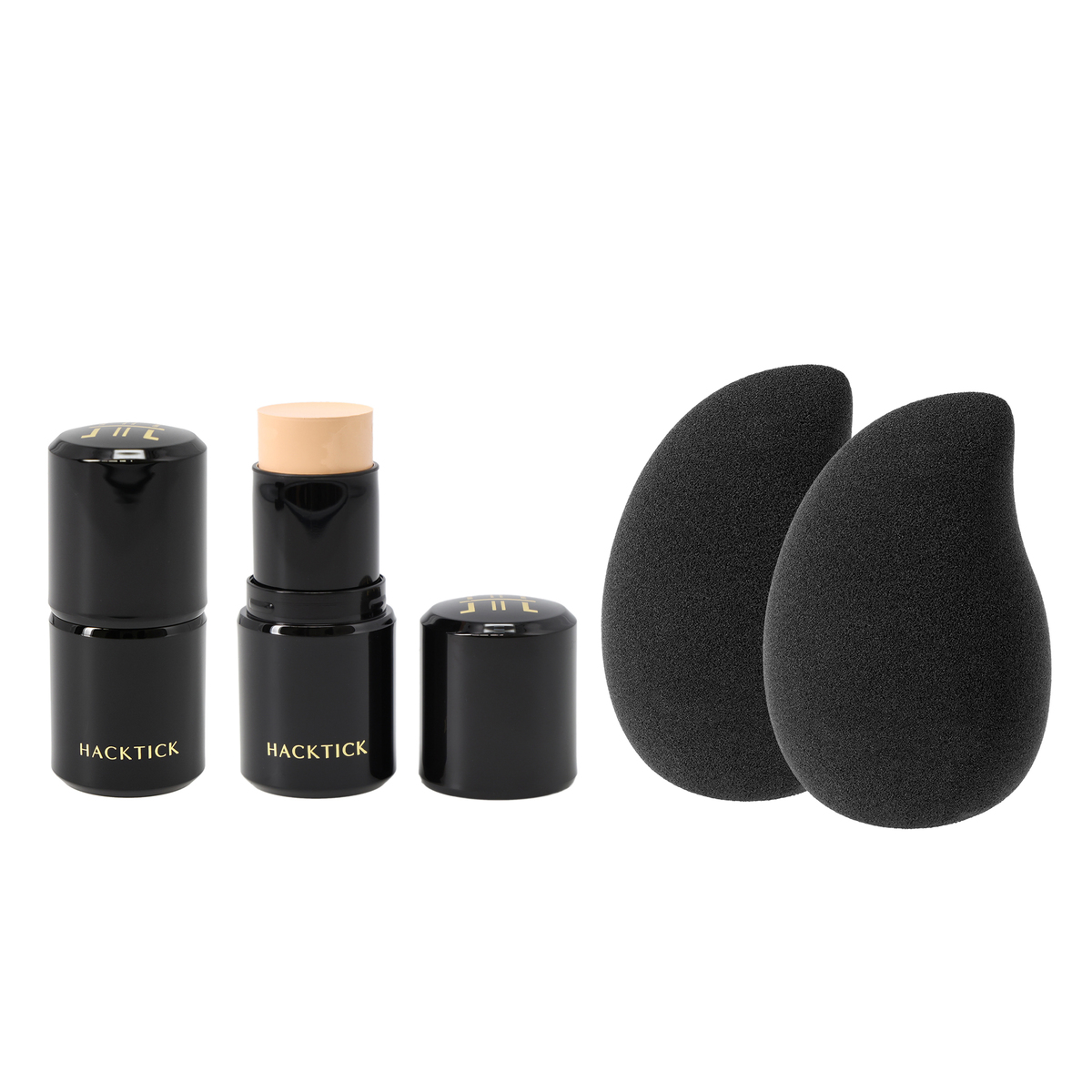 ハックティック オールインワンファンデーション&スポンジ各2個セット