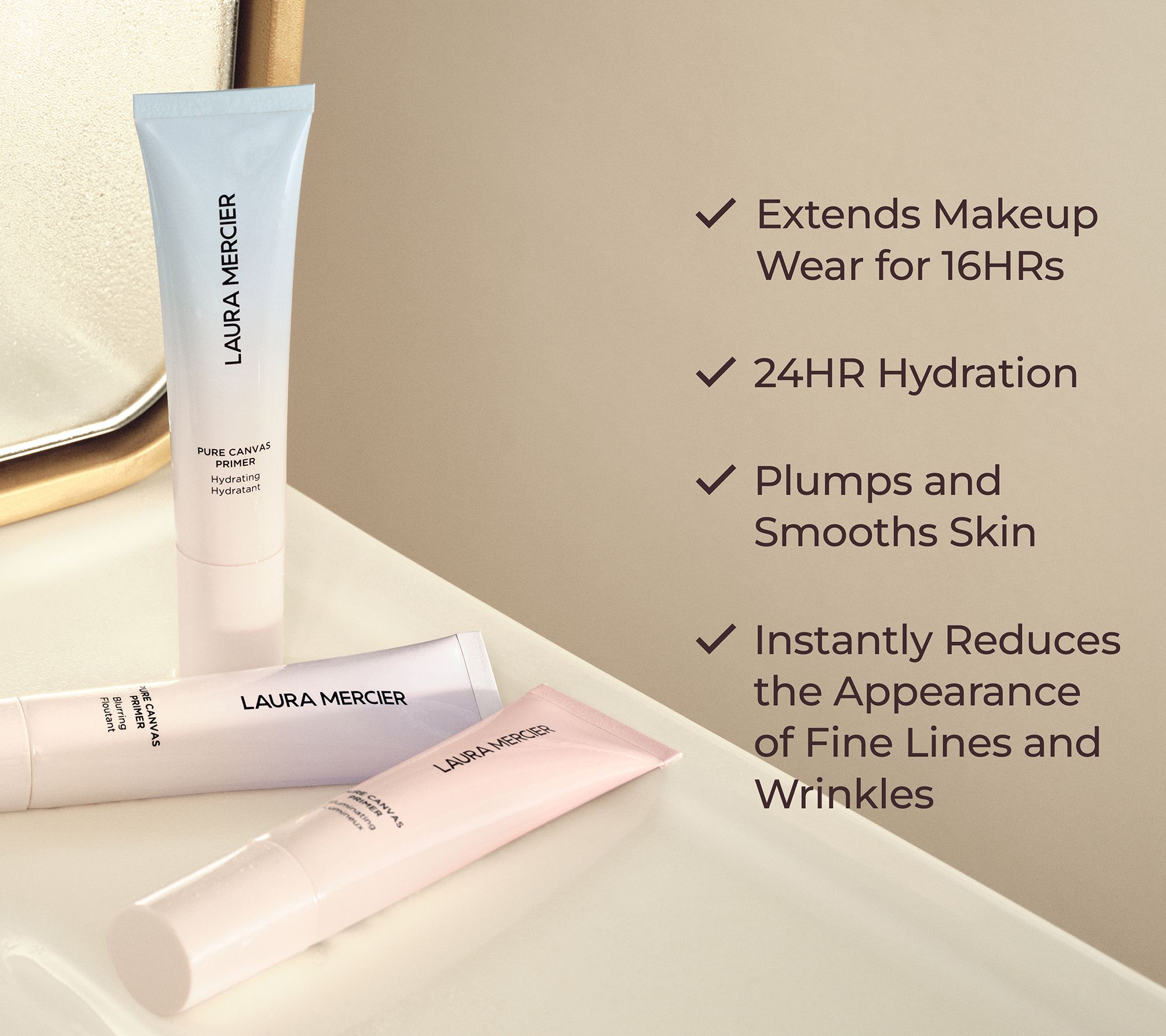 Laura Mercier Pure Canvas Hydrating Primer Home and Away Duo - QVC.com