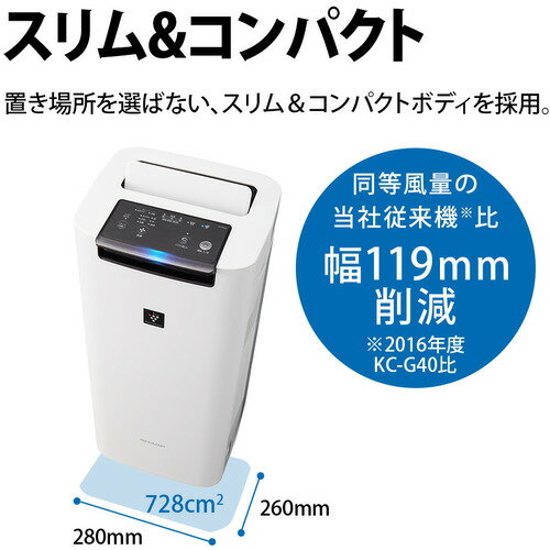 楽天市場】シャープ SHARP 加湿空気清浄機 KI-RS40-W | 価格比較
