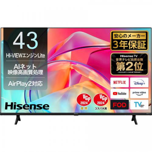 楽天市場】ハイセンスジャパン HISENSE 液晶テレビ 43E6K | 価格比較