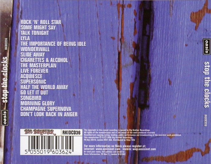 Oasis - Stop the Clocks | TheAudioDB.com