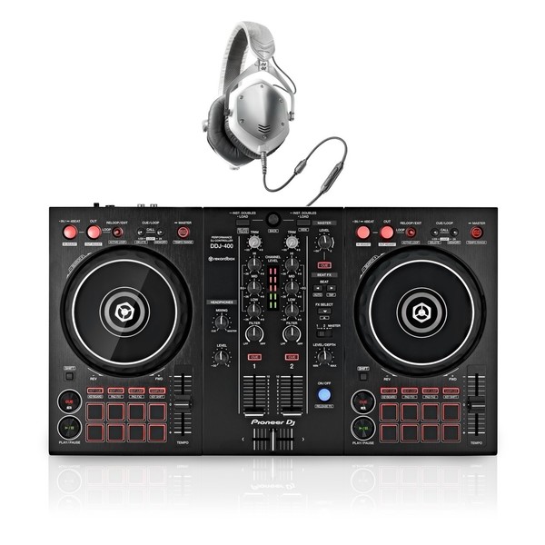 Pioneer DDJ-400 Rekordbox Controller with V-Moda M-100 Headphones