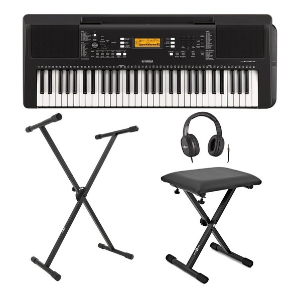 Yamaha PSR E363 Portable Keyboard with Stand, Bench and Headphones