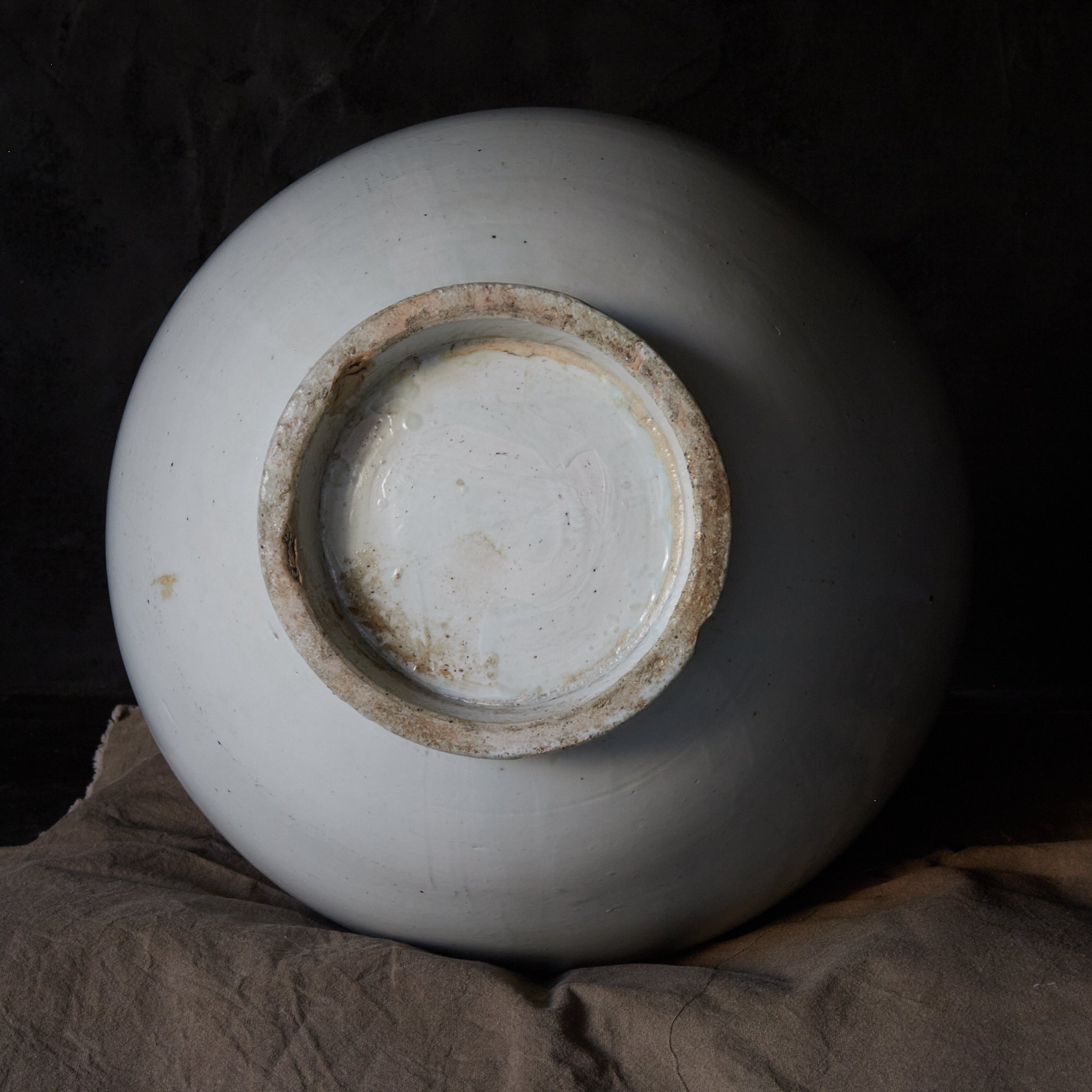 李朝白磁算盤玉形壺 李朝白磁算盤玉形壺 李朝