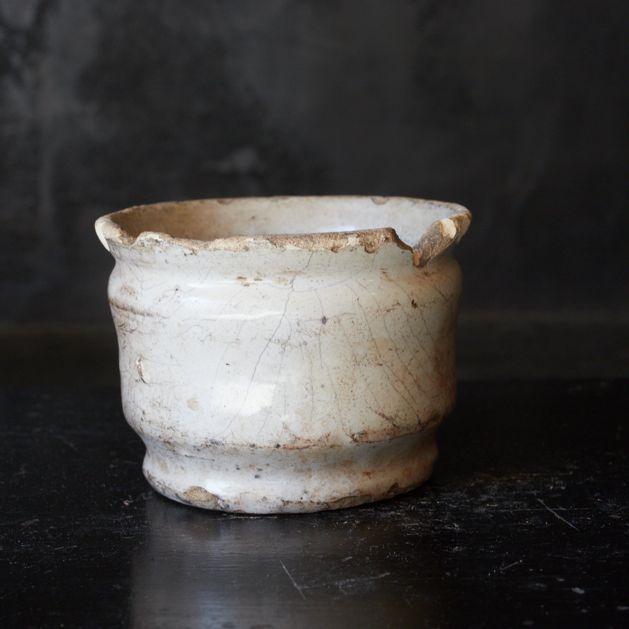 オランダアンティーク 白釉デルフト小壺 6（近世：16–19世紀） | 入