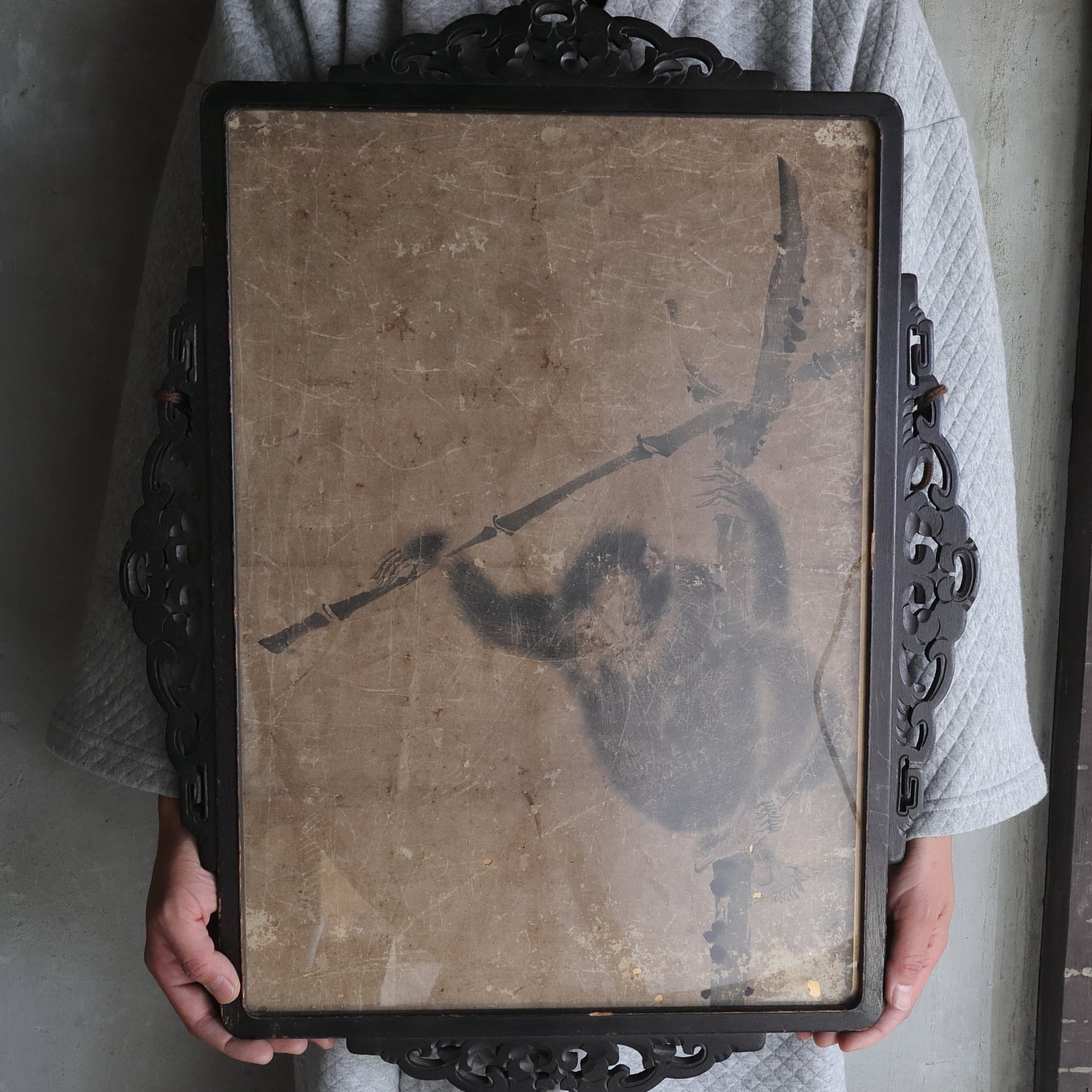 安土桃山–江戸時代 水墨画 竹に猿猴図（1573–1867CE） | 入蘆花