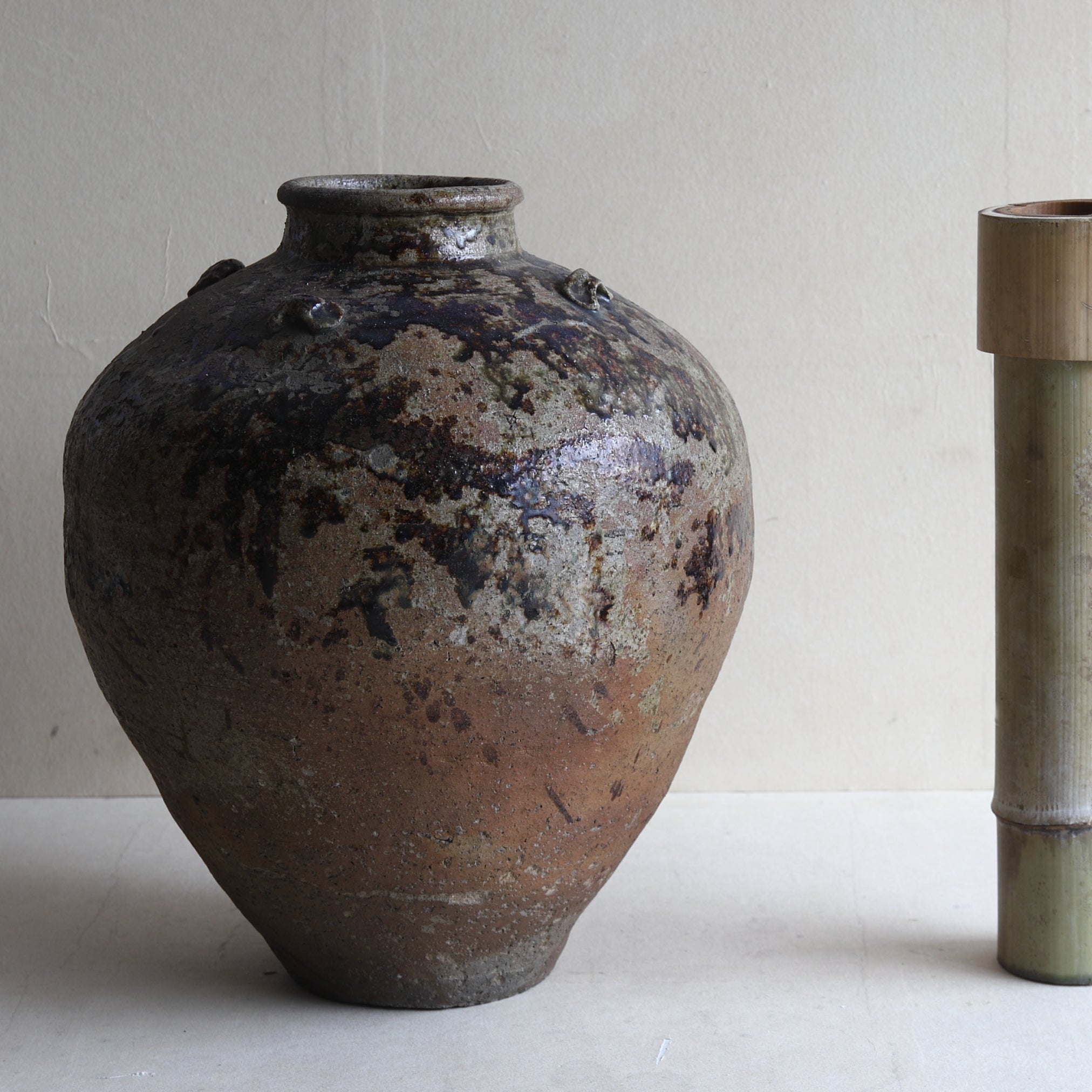 江戸時代 古丹波 四耳壺（1603–1867 CE） | 入蘆花（ロカニイル）