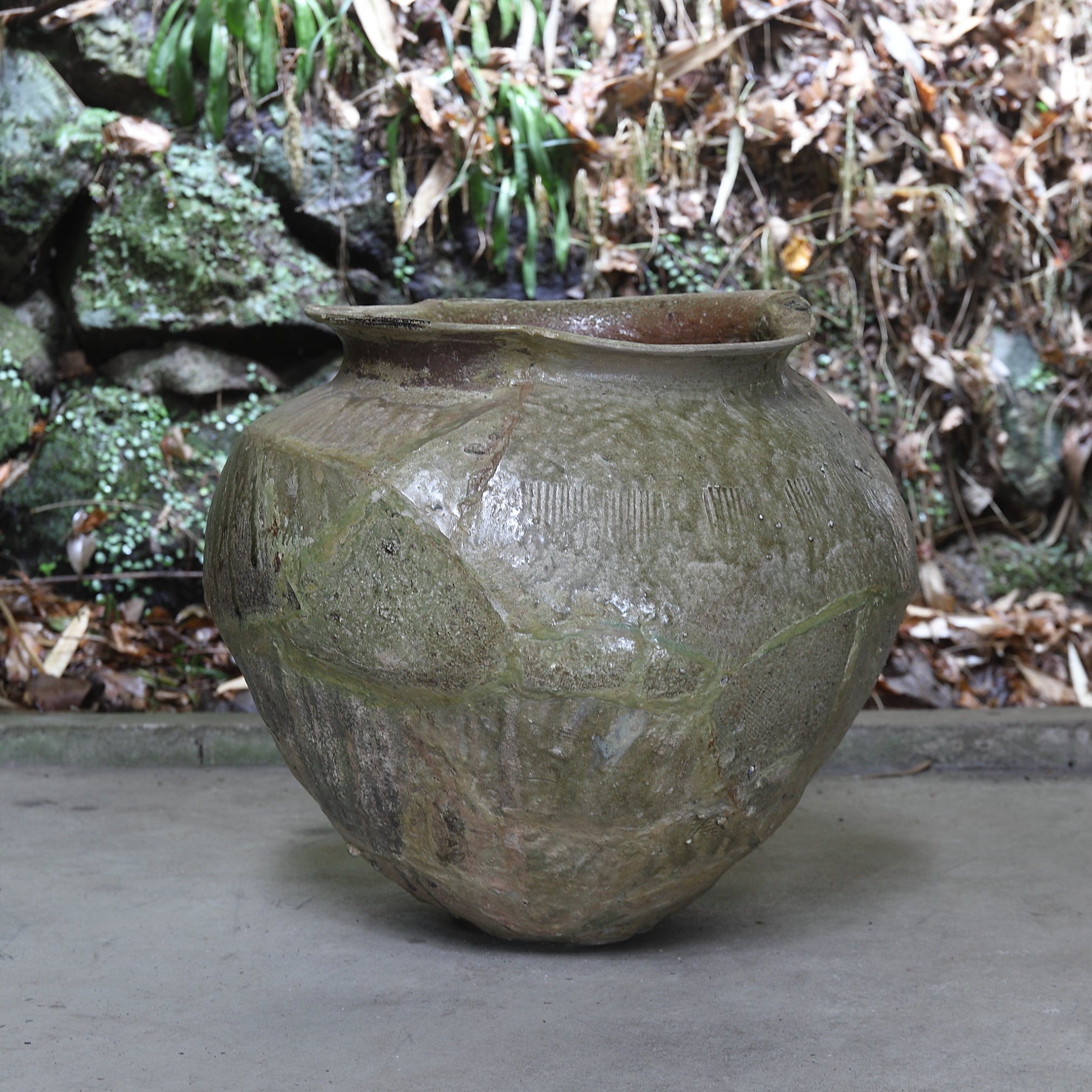 平安時代 古常滑 経塚壺 識箱納 大壺（794–1185 CE） | 入蘆花