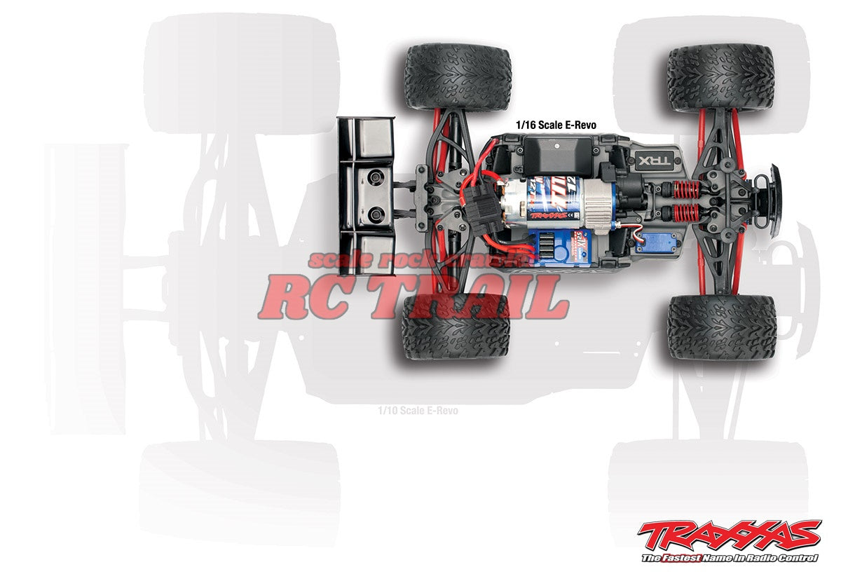 トラクサス E-Revo 1/16 4WD RTRトラック（レッド）バッテリー＋充電器