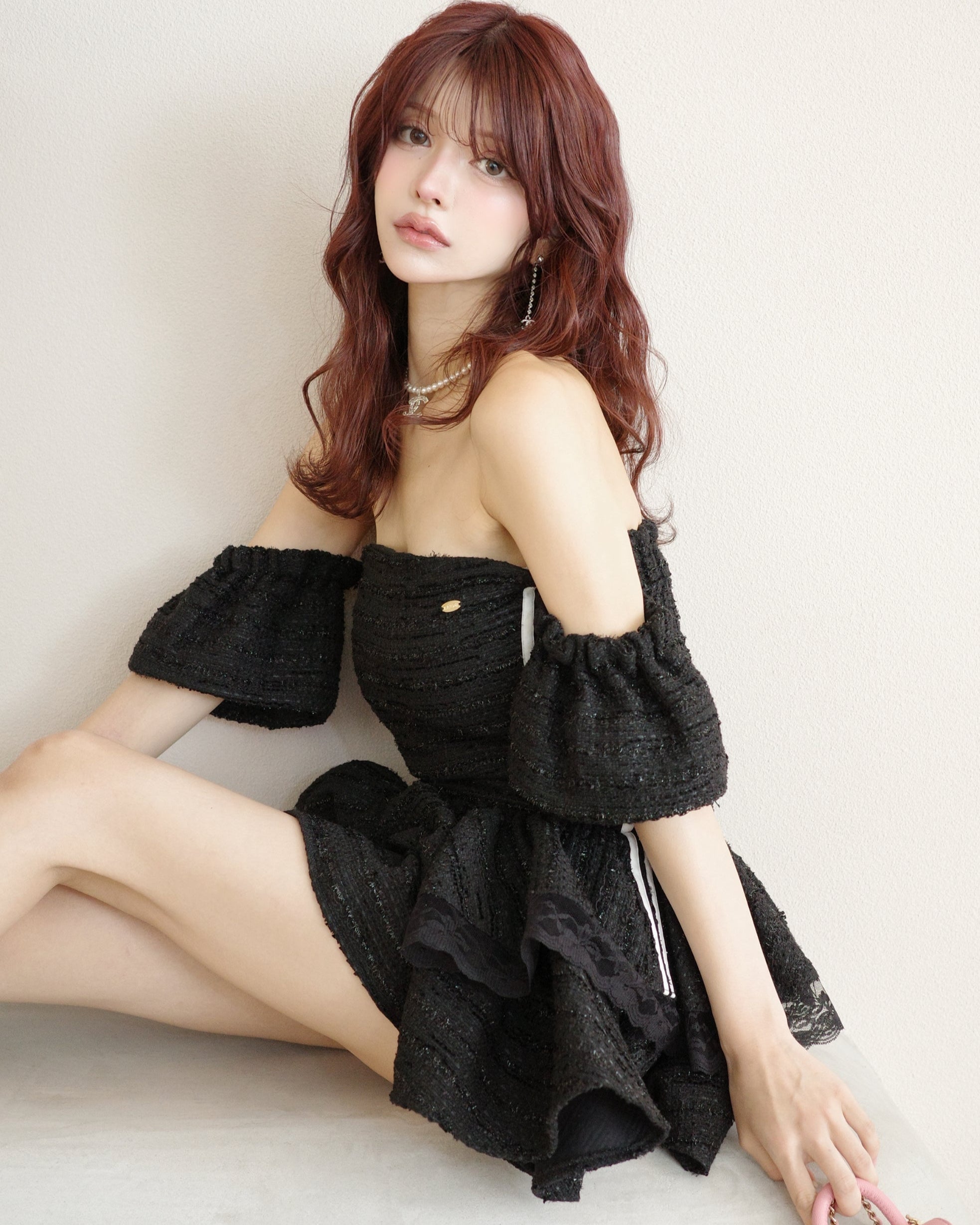 Curvy tweed zip one piece – Randy