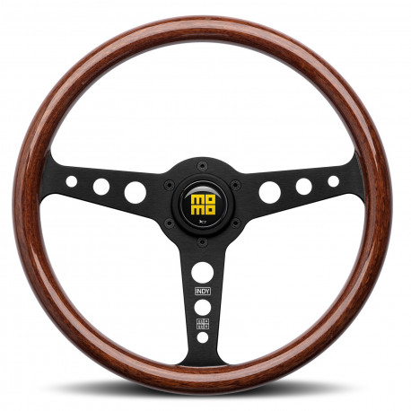3 spoke steering wheel MOMO INDY HERITAGE Black 350mm | races-shop.com