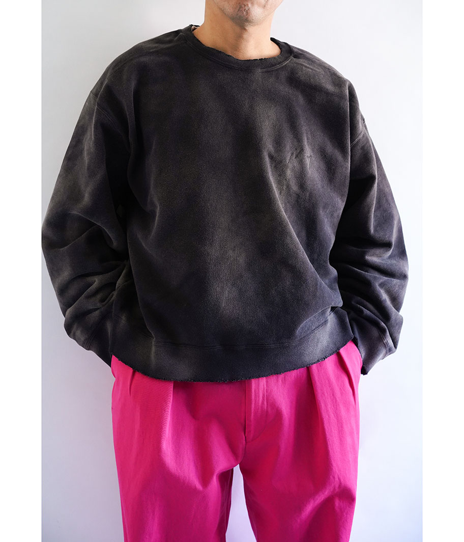 ANCELLM UNEVENNESS SWEAT SHIRT [BLACK] - Fresh Service NECESSARY