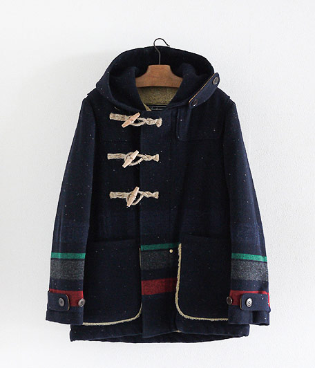 ANACHRONORM Clothing Border Melton Duffel Coat [NAVY] - Fresh