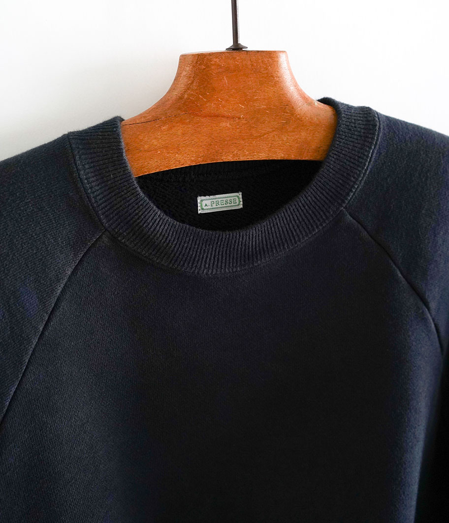 A.PRESSE Vintage Sweatshirt [BLACK] - Fresh Service NECESSARY or