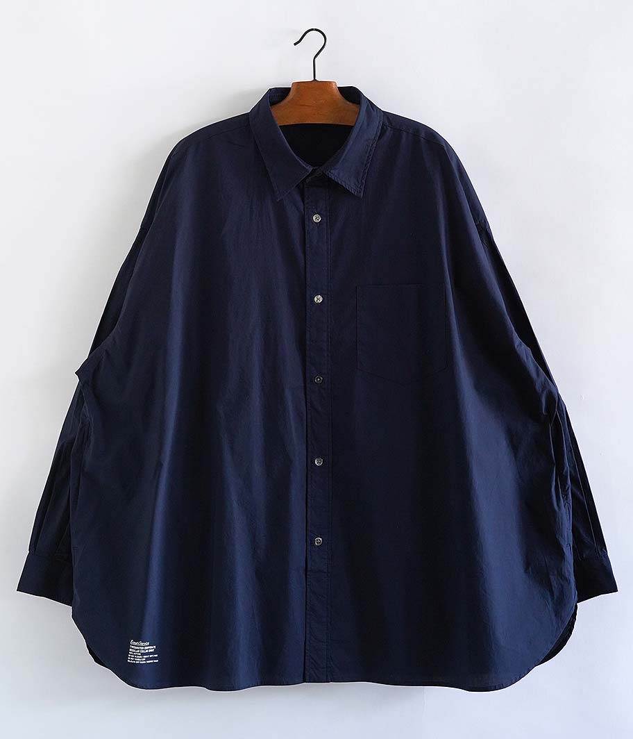 Fresh Service TYPEWRITER CORPORATE REGULAR COLLAR SHIRT [NAVY