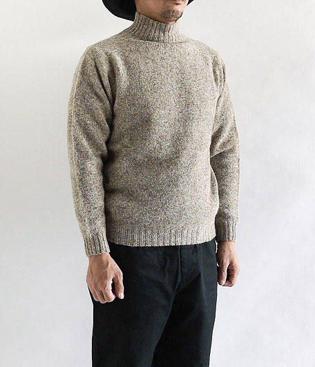 HARLEY OF SCOTLAND HIGH NECK SWEATER [MUSHROOM] - Fresh Service