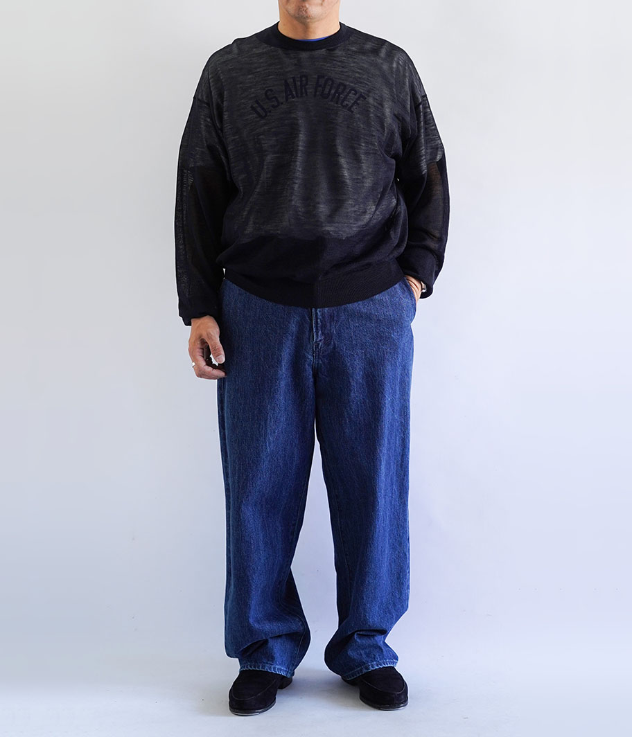 HERILL Ramie High gauge crewneck [NAVY] - Fresh Service NECESSARY