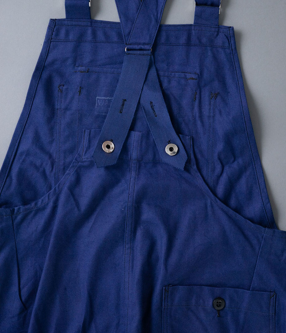60's フランス軍 コットンツイルフレンチワークオーバーオール［Dead