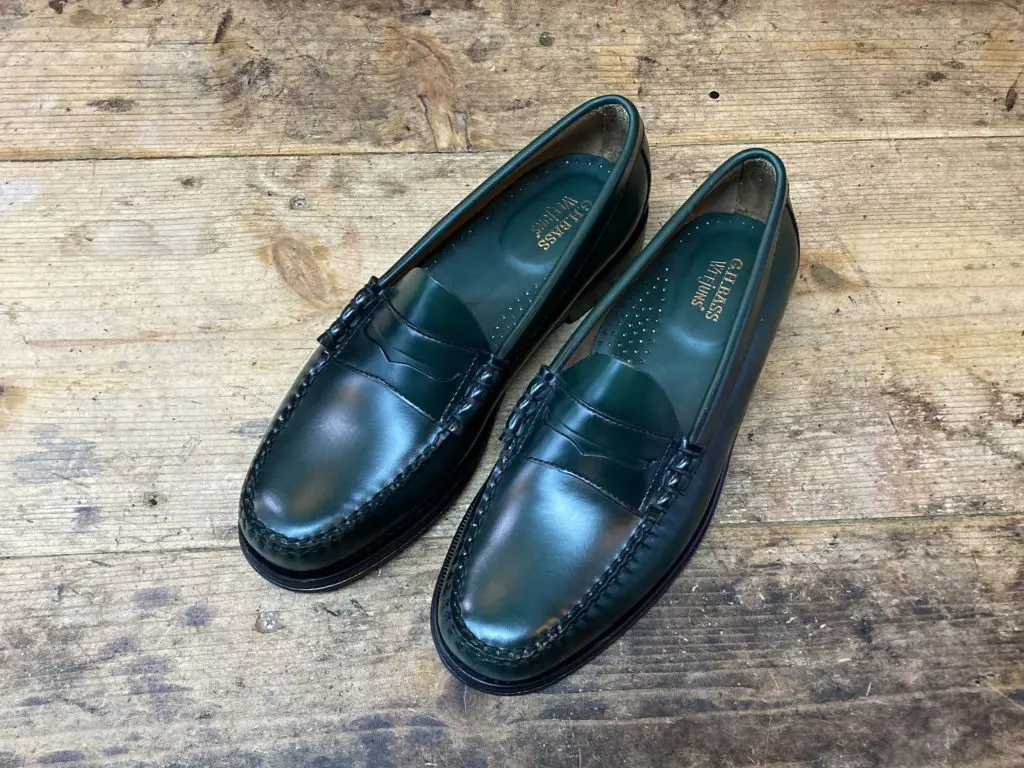 GHバスのローファー 靴底へ裏張りハーフソール - 靴修理RADIAN名古屋