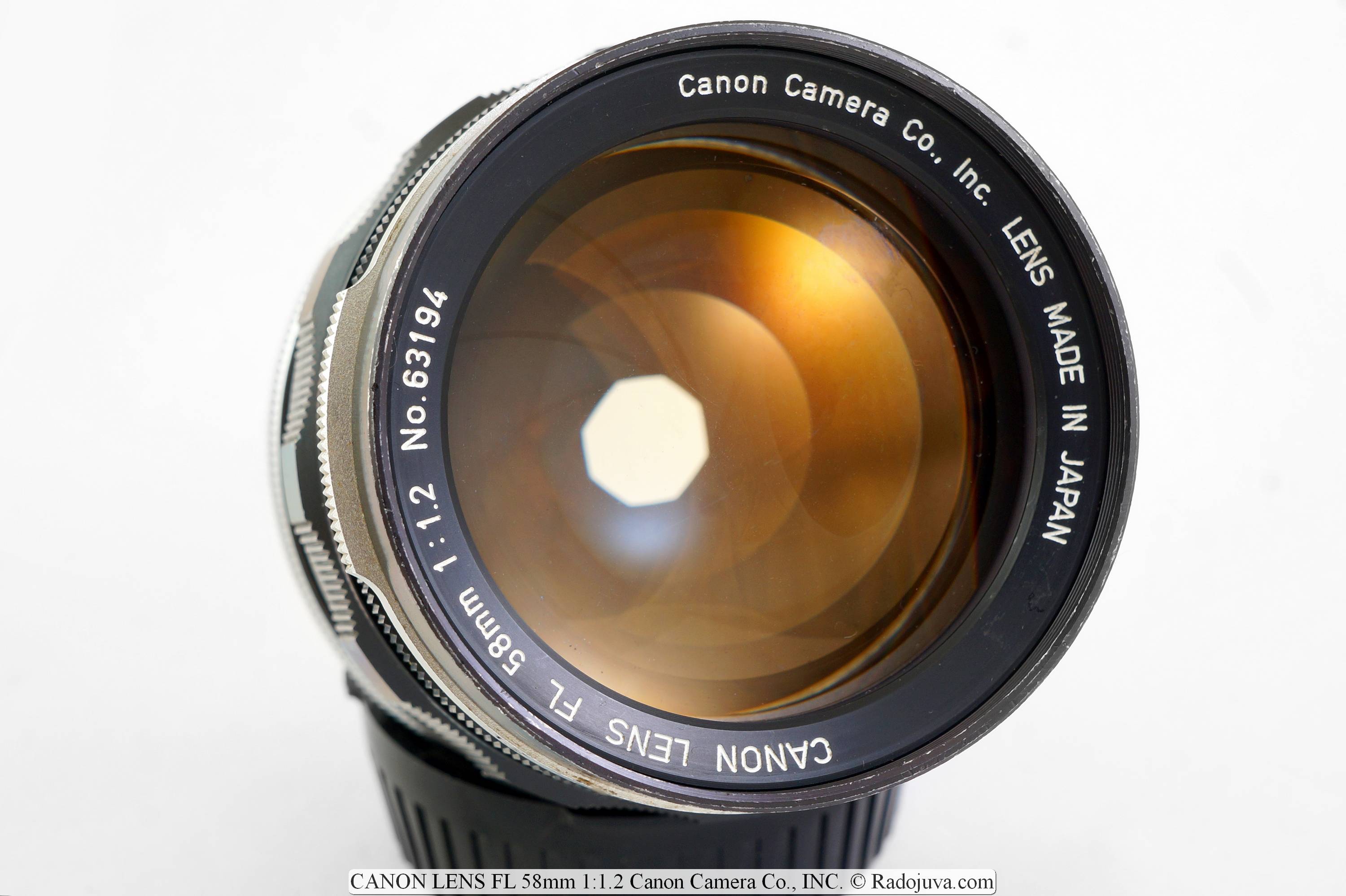 Quick Review of CANON LENS FL 58mm 1:1.2 Canon Camera Co., INC