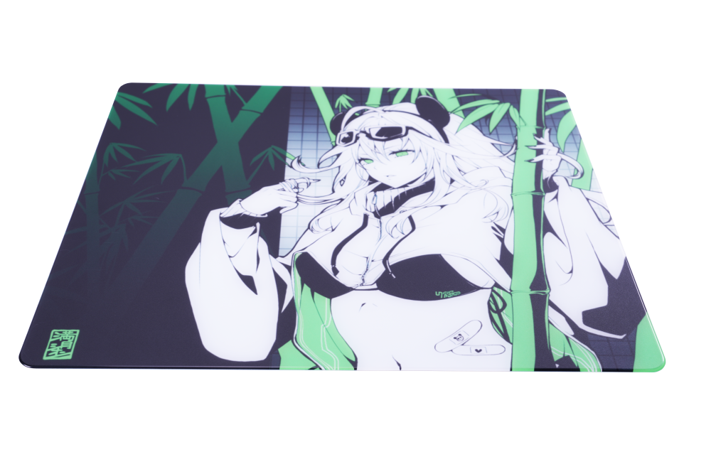 Uncle Panda Bamboo [不秋] ガラスマウスパッド