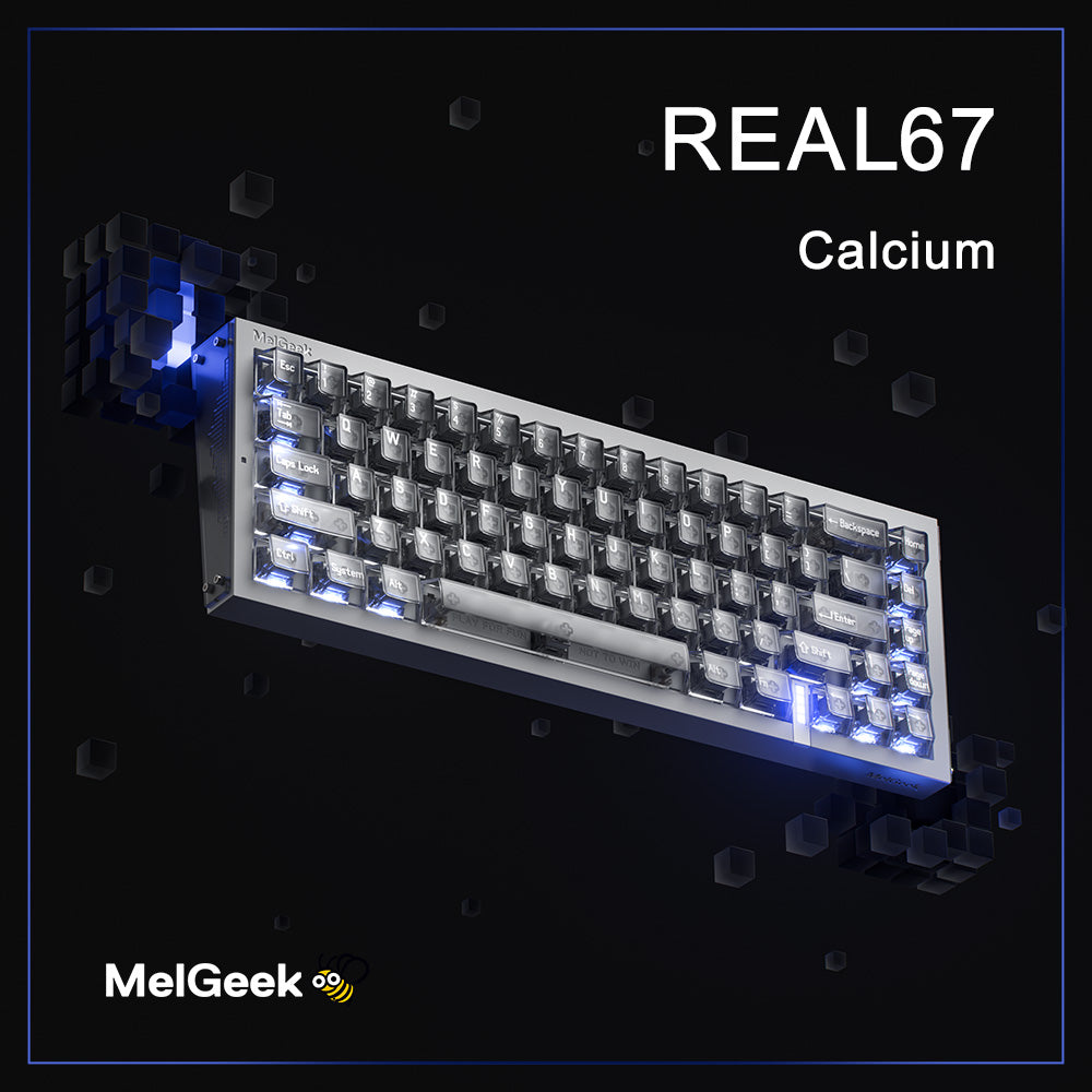MelGeek REAL67 Calcium Transparent Gray