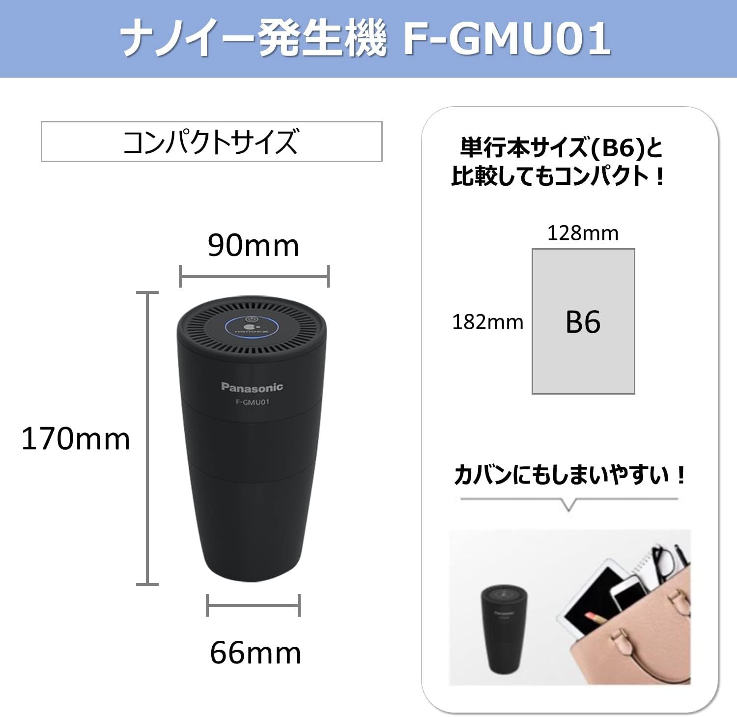 樂樂JAPAN日本代購｜Panasonic 國際牌F-GMU01 nanoeX 4.8兆車用空氣