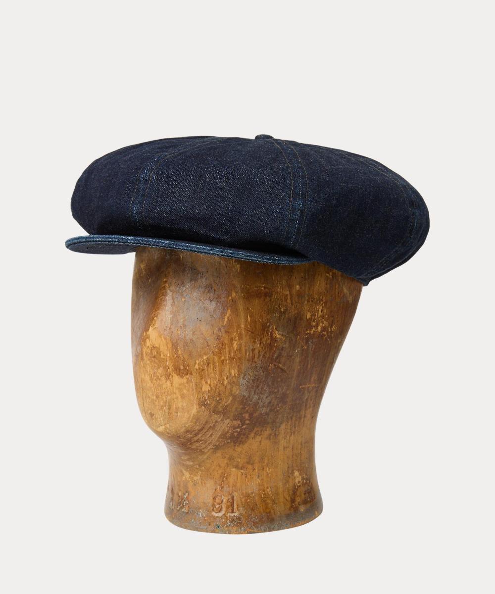 激レア品 ダブルアールエル RRL ニュースボーイキャップ レザーパイン