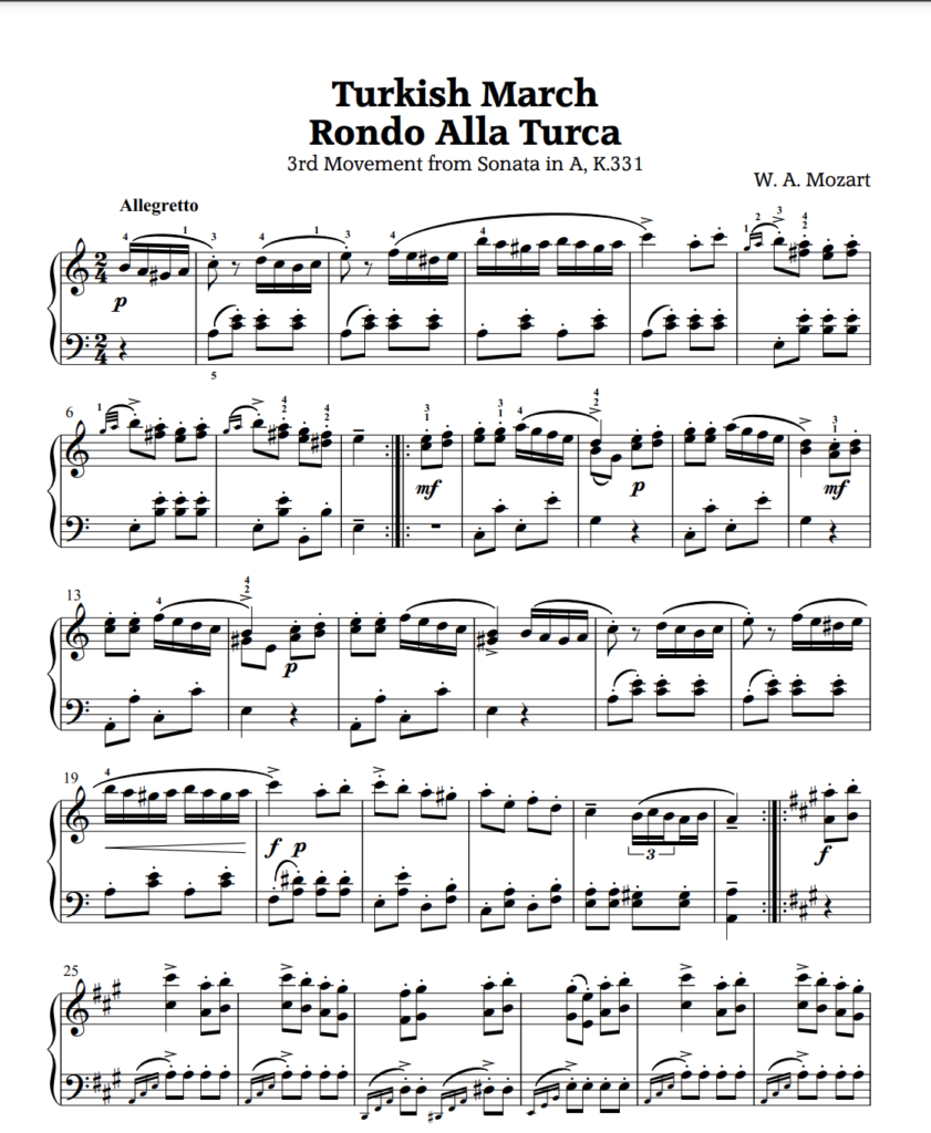 ピアノ名曲解説&練習方法『モーツァルト トルコ行進曲 』 ｜東京の
