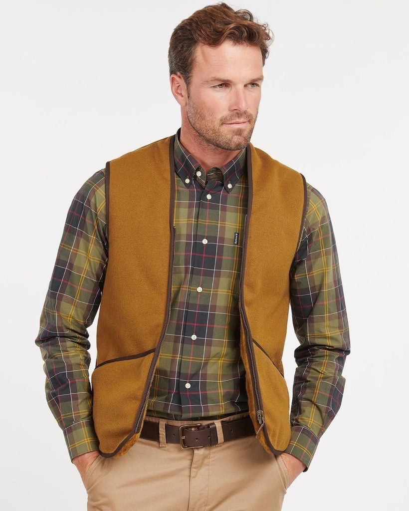 Barbour Warm Pile Waistcoat/Zip-In Liner in Brown | Rainwater's