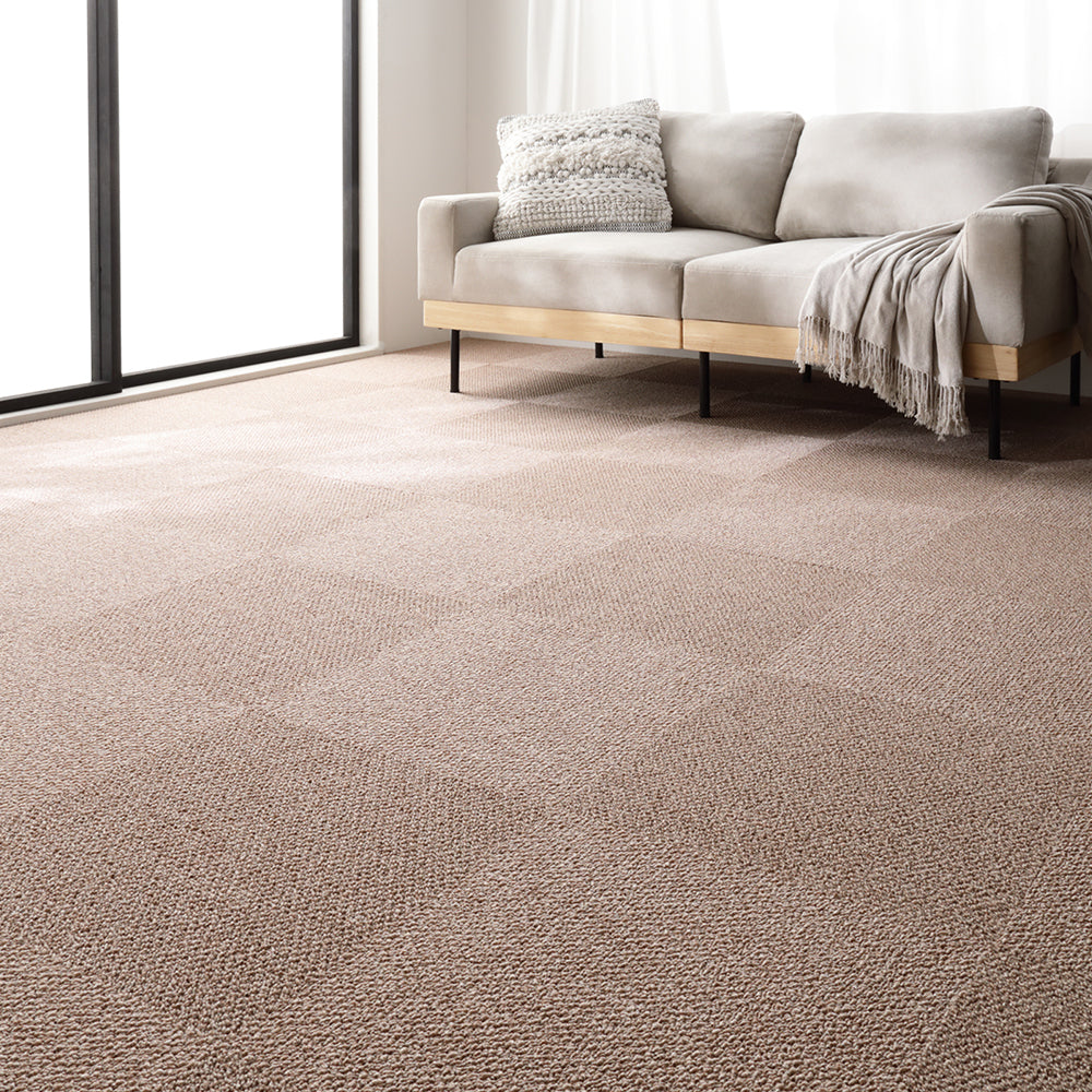 日本製 洗えるタイルカーペット 防ダニ 防音 40cm幅 10mm厚【ループ