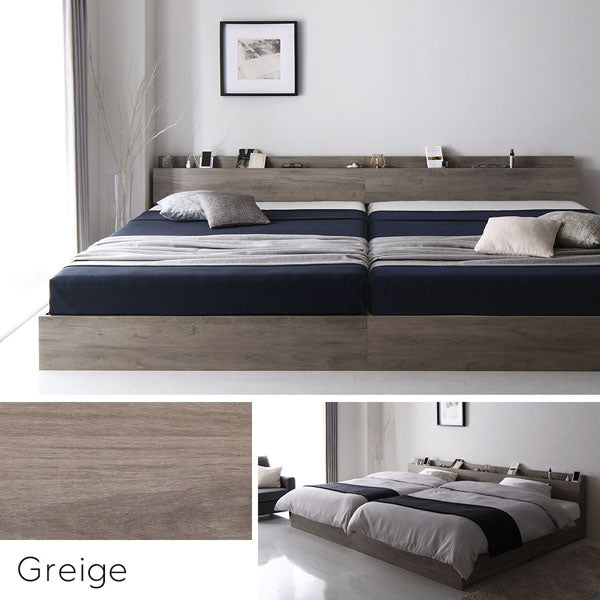 引き出し収納付きベッド『Serest セレスト』2台セット/ 家族にも夫婦に