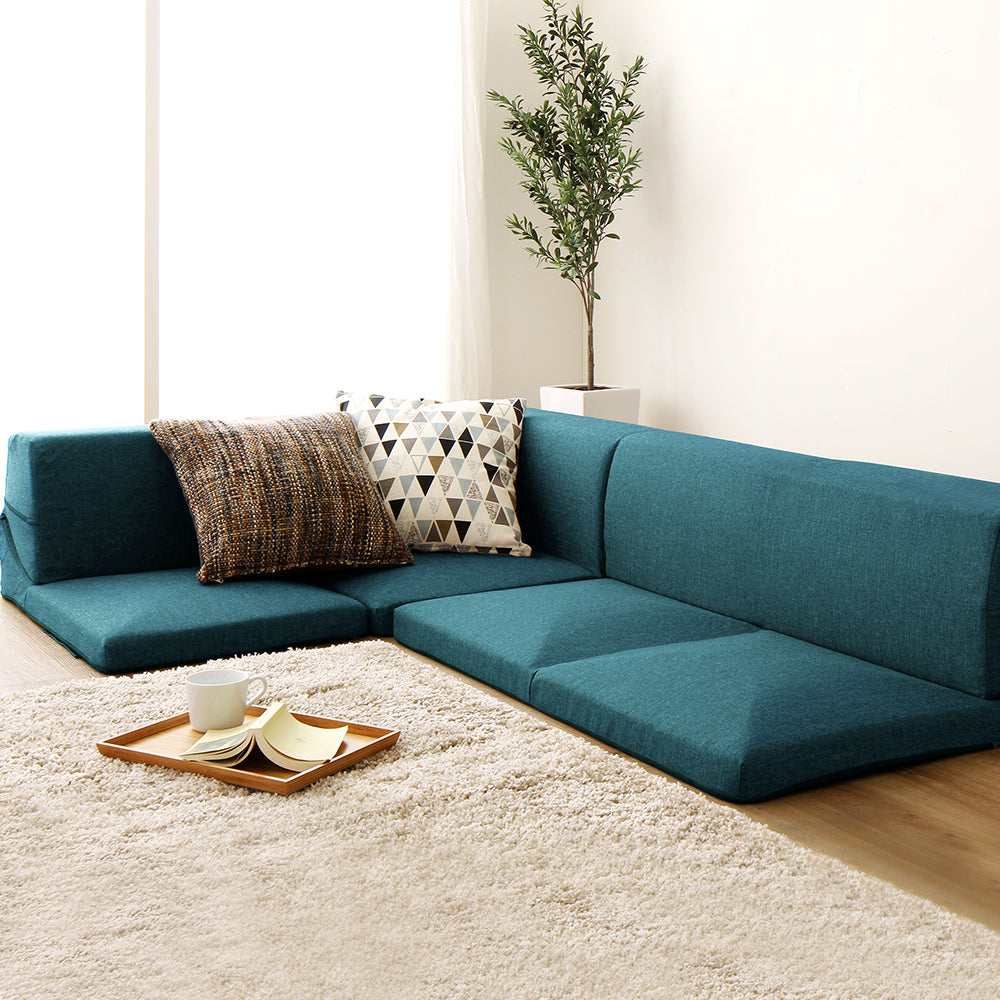 日本製 フロアコーナーソファー/フロアタイプでお子様にもペットにも