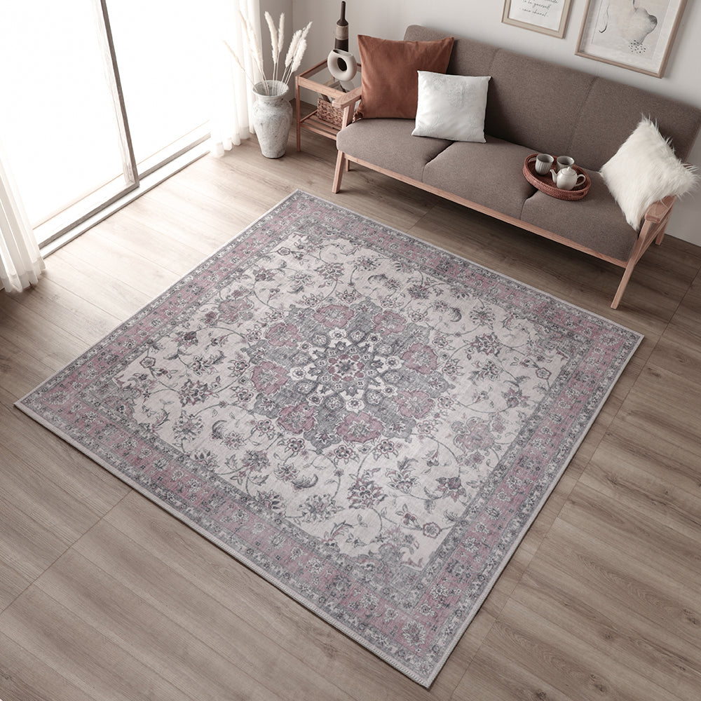 アンティーク調 絨毯風 ラグ ホットカーペット対応/アンティーク柄の