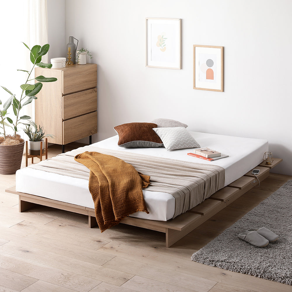 RASIK ダブルベッドフレーム ホワイト RASIK ダブルベッドフレーム