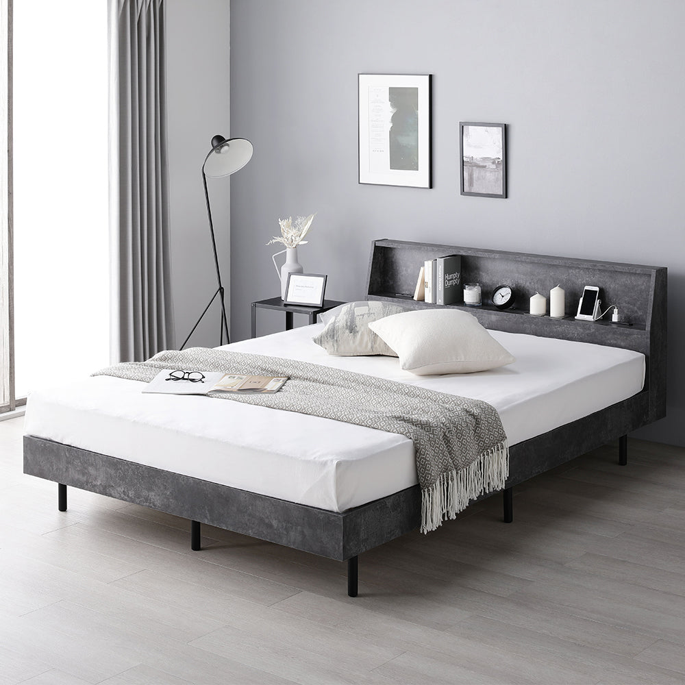 RASIK ダブルベッドフレーム ホワイト RASIK ダブルベッドフレーム