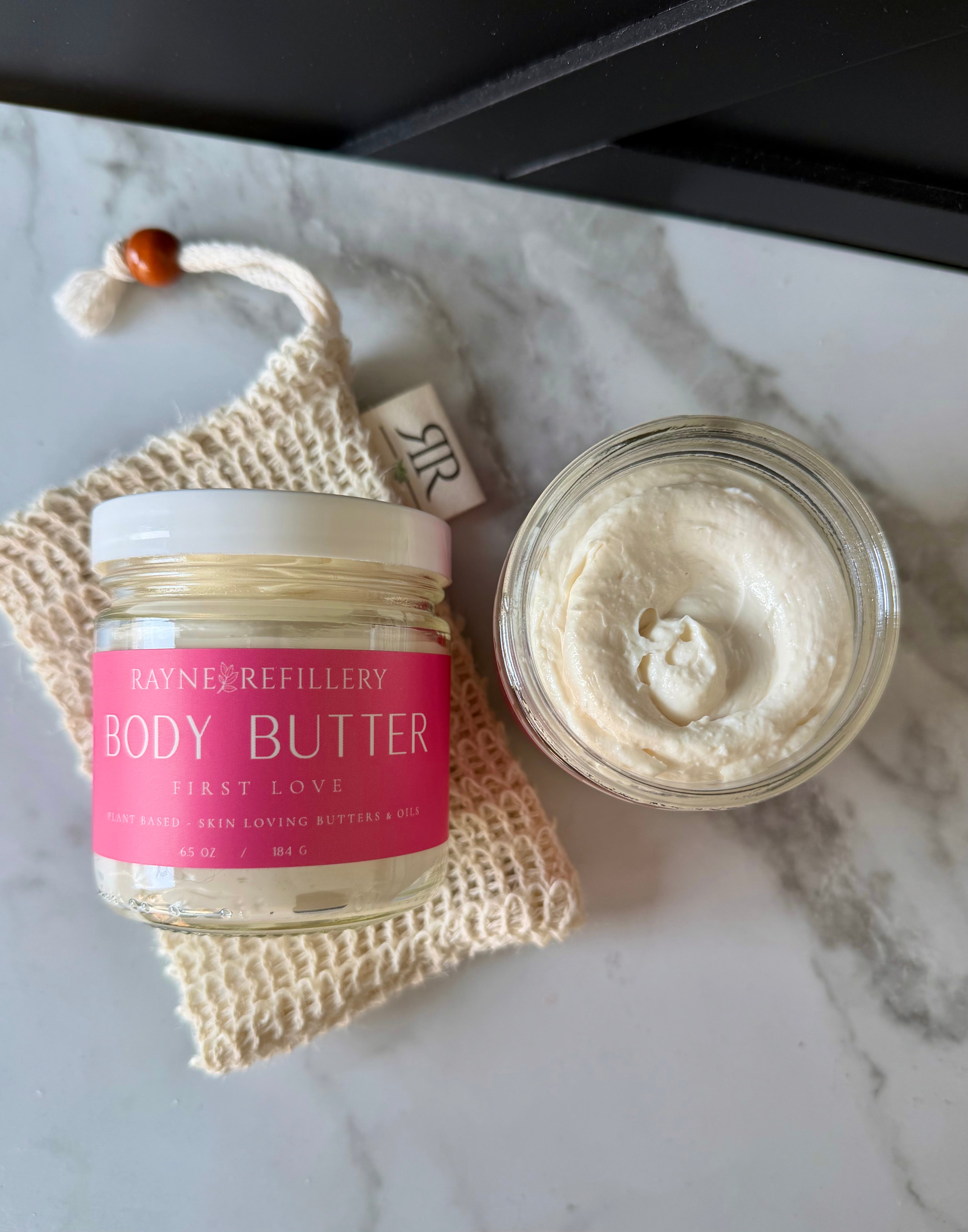 First Love Body Butter - Peach & Hydrangea Moisturizer | Rayne