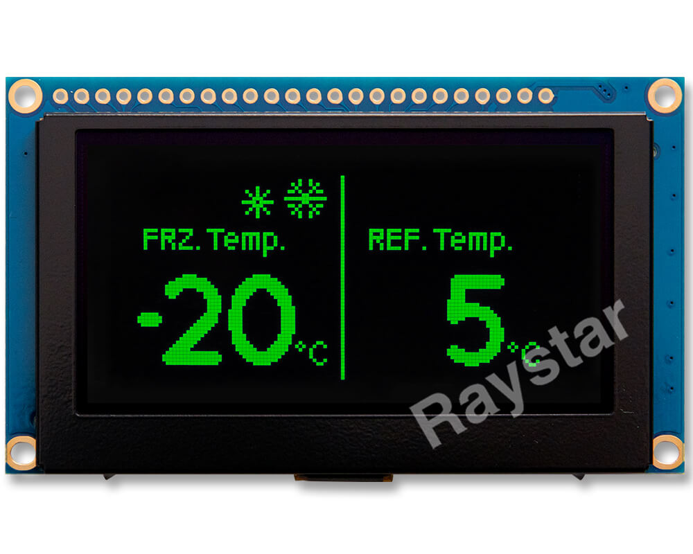 2.7インチ グラフィック有機EL モジュール128x64ドット, COG+フレーム+
