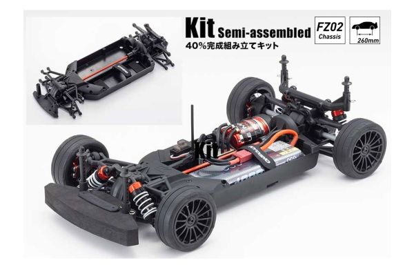1/10 EP 4WD フェーザーMk2 FZ02 シャシーキット 34461C | 京商 | RC