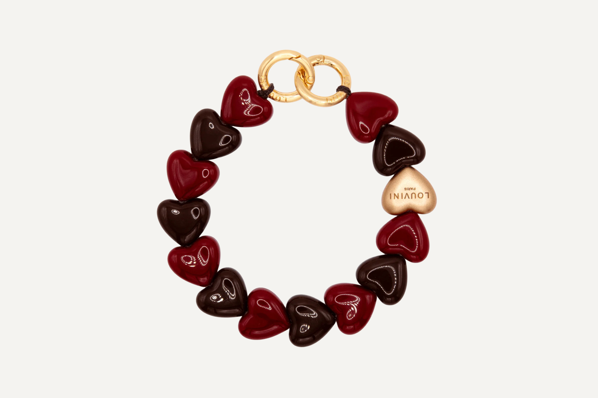 予約販売（3月上旬入荷予定）ハンドストラップ PETIT CUORE BURGUNDY