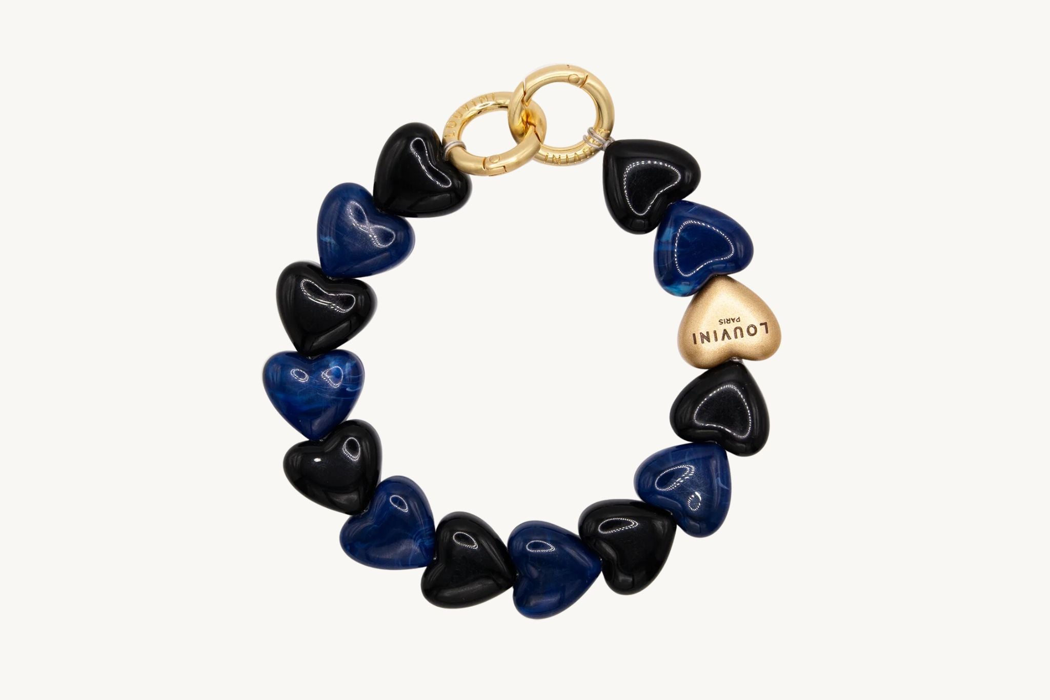 予約販売（3月上旬入荷予定）ハンドストラップ PETIT CUORE BLACK-NAVY