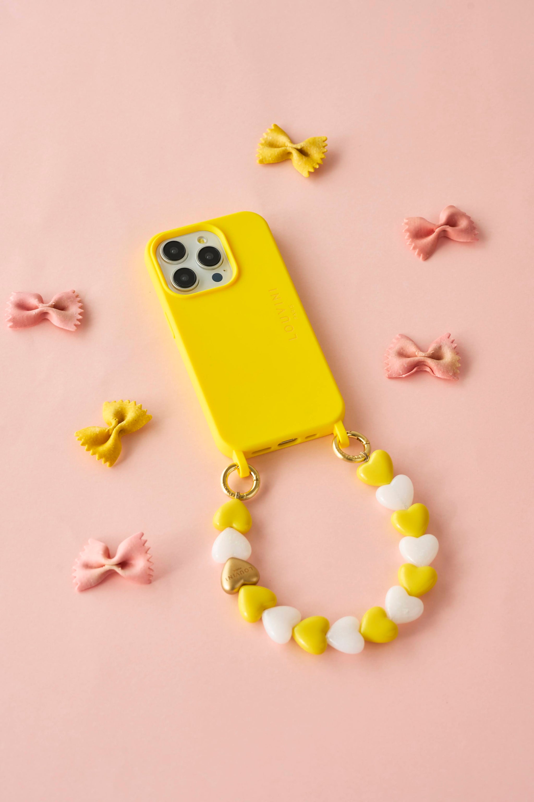 ハンドストラップ PETIT CUORE YELLOW-WHITE – R deco interiors