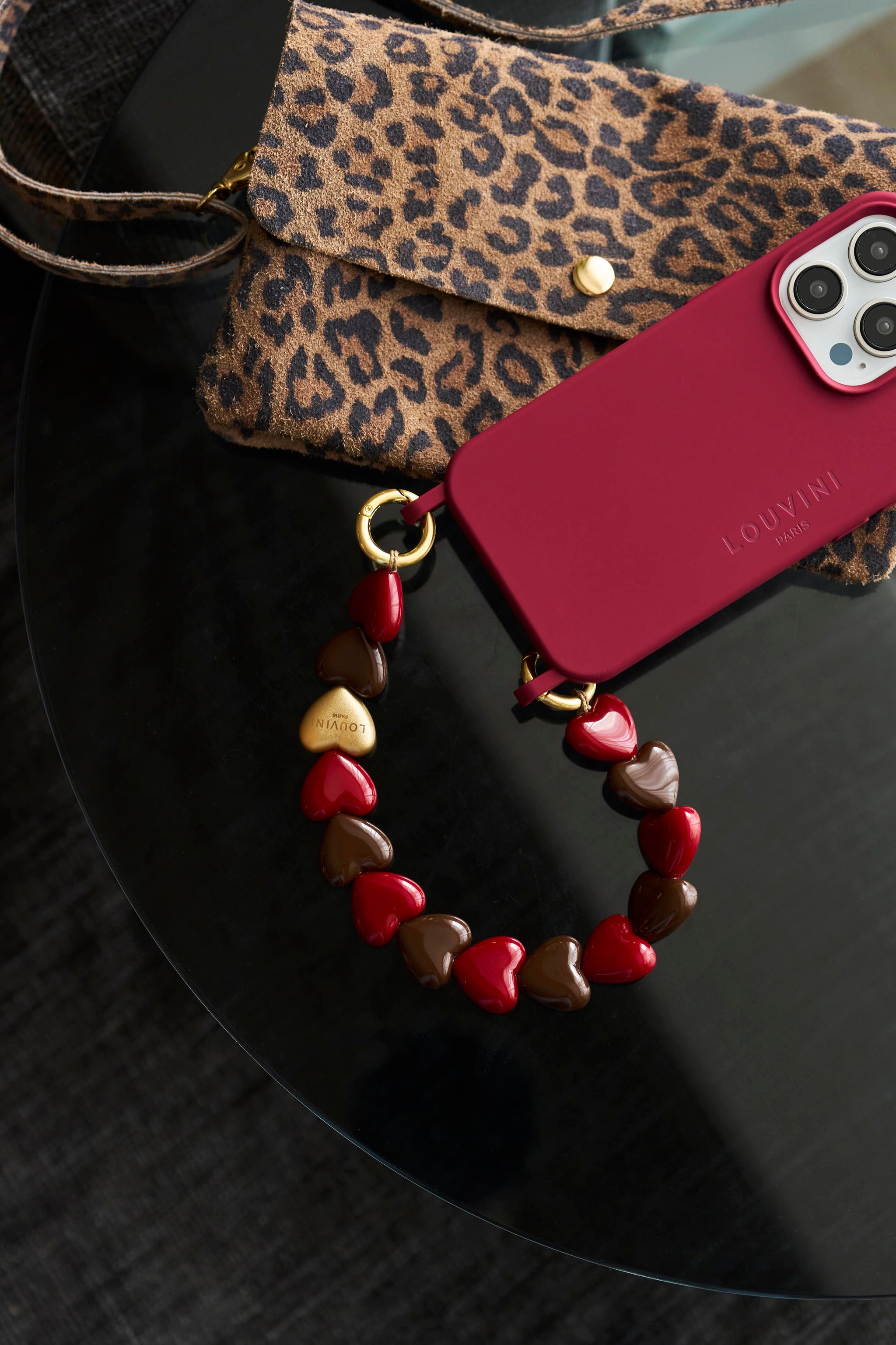 予約販売（3月上旬入荷予定）ハンドストラップ PETIT CUORE BURGUNDY