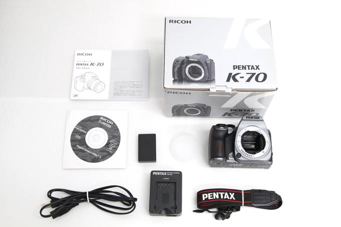 K-70 ボディ シルキーシルバー シャッター回数 約3600回以下 E084-2O3
