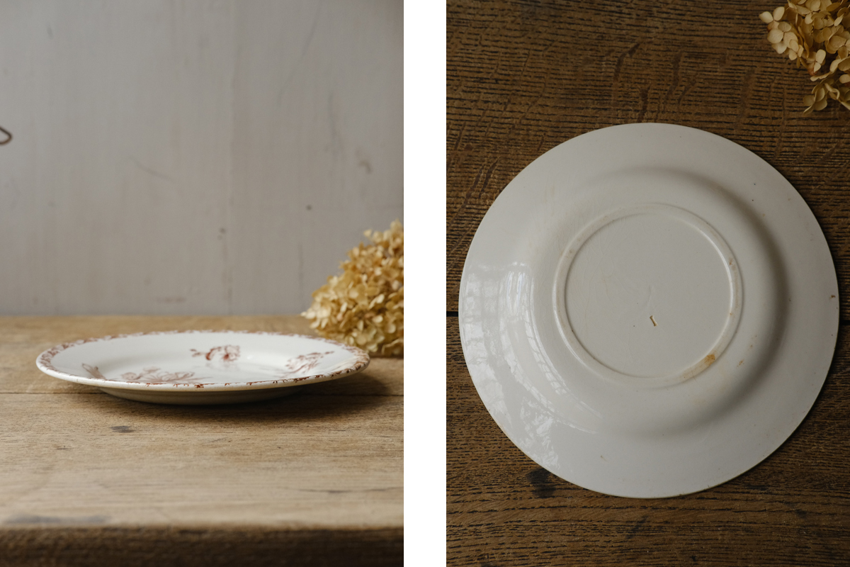 1枚の価格です。H153-7 フランス アンティーク プレート 皿