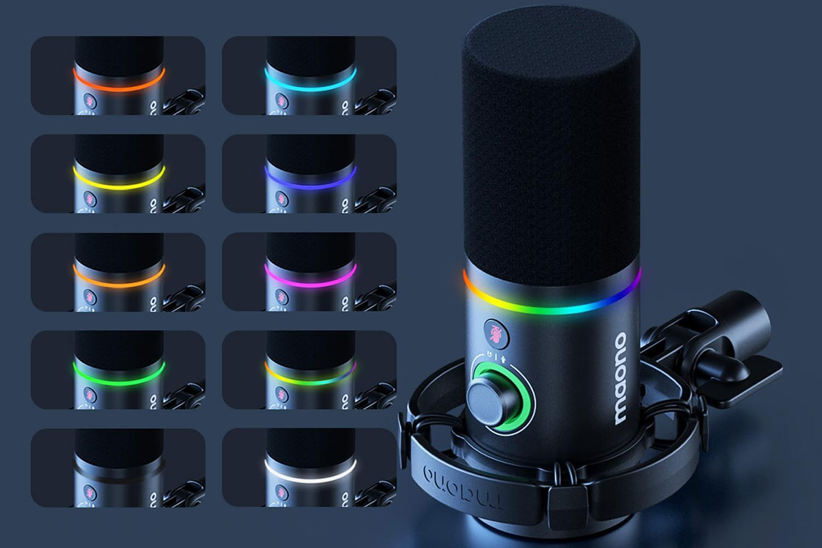 Maono PD200XS レビュー｜USB/XLR接続可能で、RGBライトが光る高音質