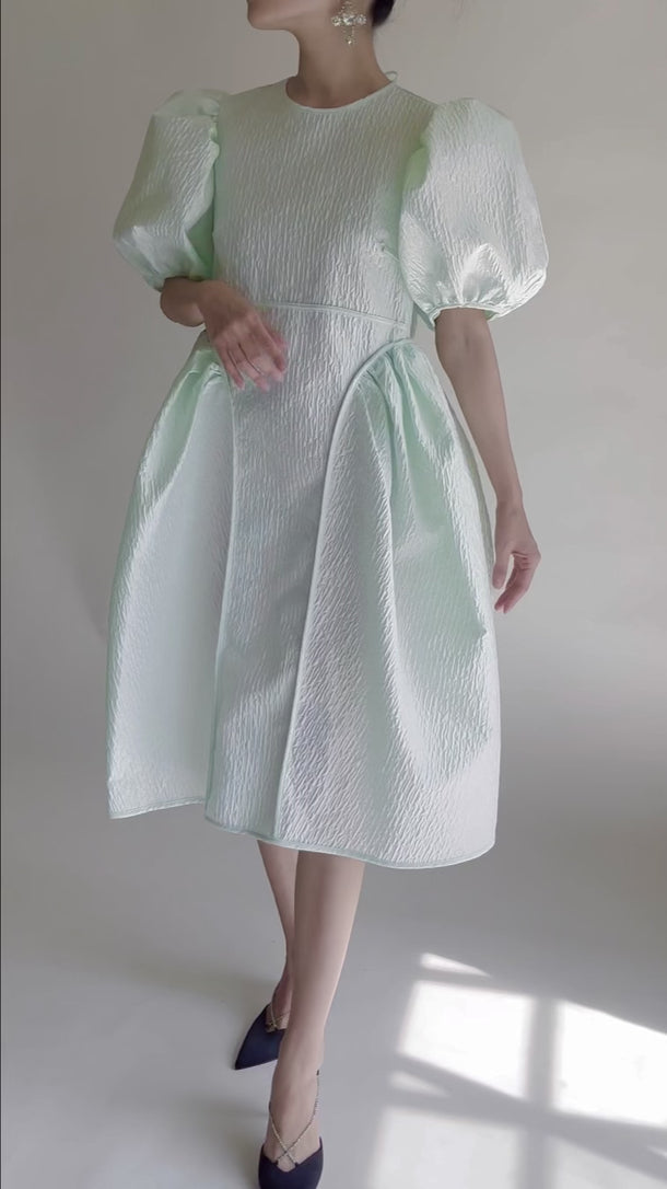 Cecilie Bahnsen 結婚式・パーティードレス｜グリーンのドレス