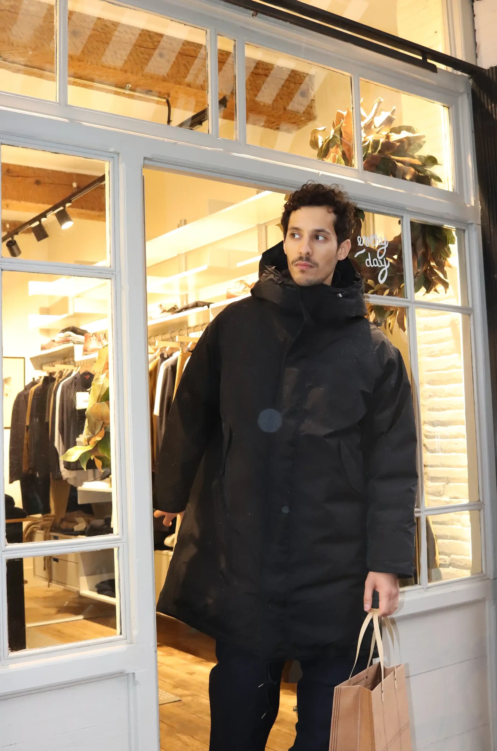 Nanamica - Gore-Tex Long Down Coat SUBF358E Black - Rendez-Vous Store